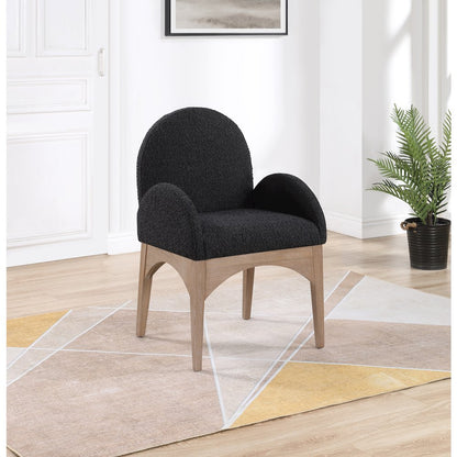 Waldorf Black Boucle Fabric Dining Chair