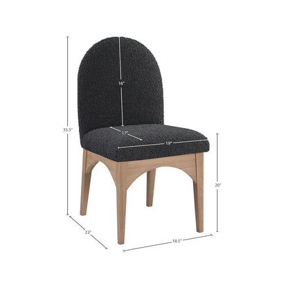 Waldorf Black Boucle Fabric Dining Chair