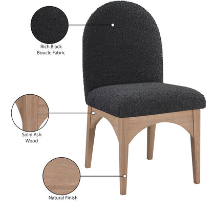 Waldorf Black Boucle Fabric Dining Chair