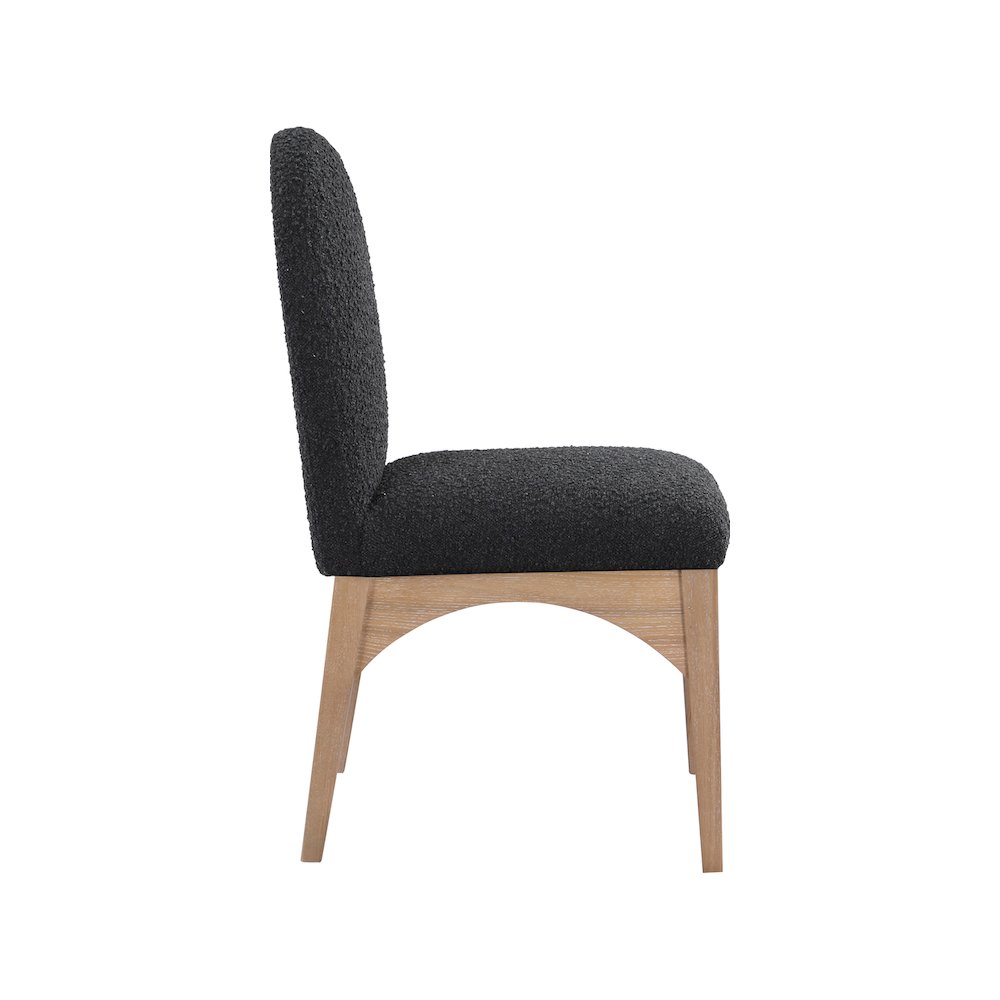 Waldorf Black Boucle Fabric Dining Chair