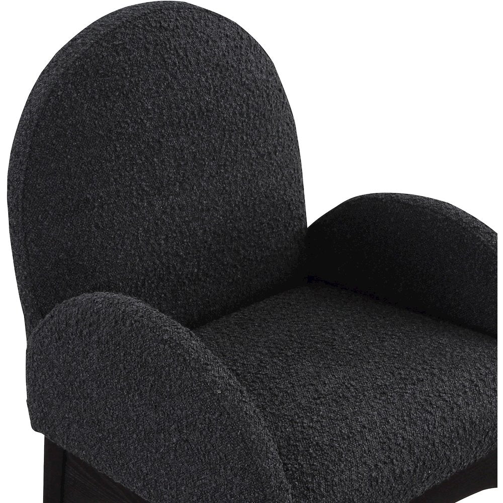 Waldorf Black Boucle Fabric Dining Chair