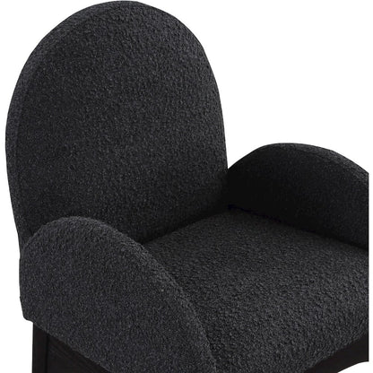 Waldorf Black Boucle Fabric Dining Chair