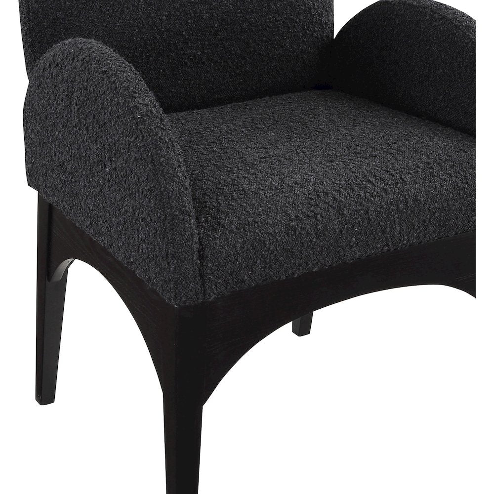 Waldorf Black Boucle Fabric Dining Chair