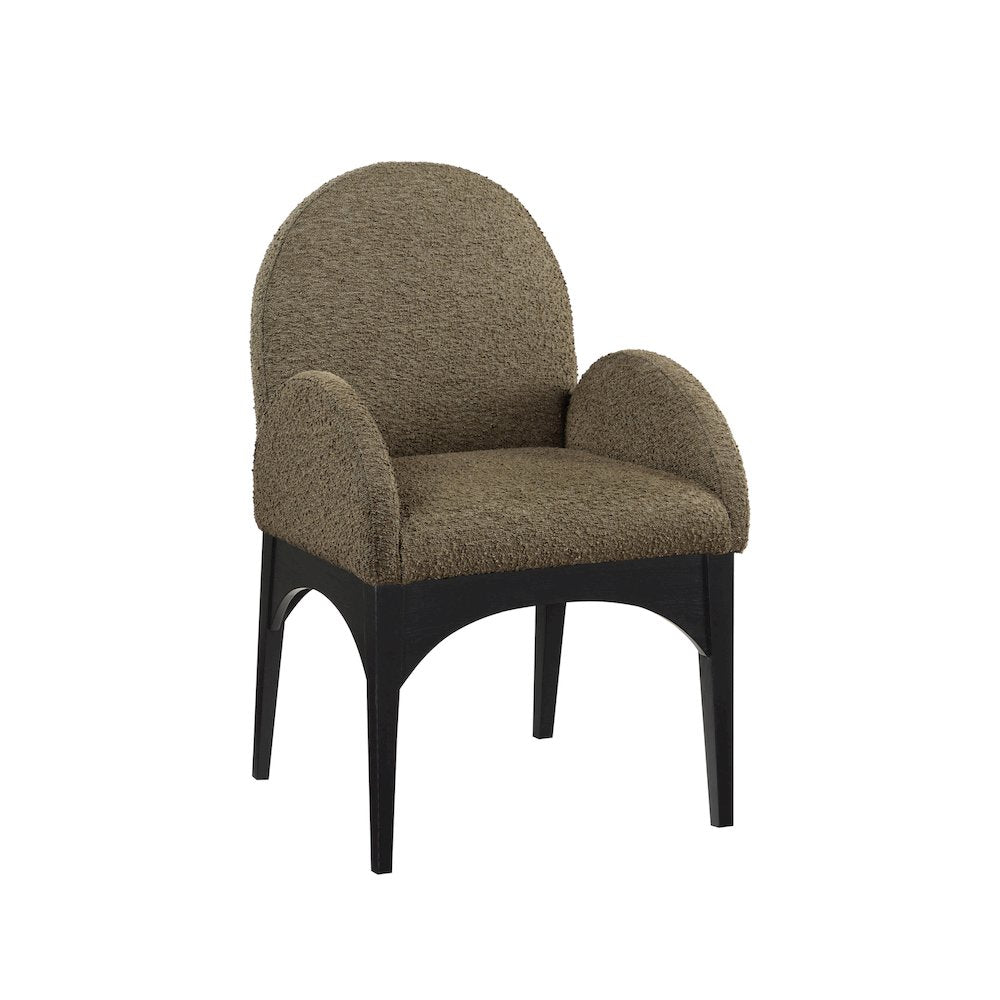 Waldorf Olive Boucle Fabric Dining Chair