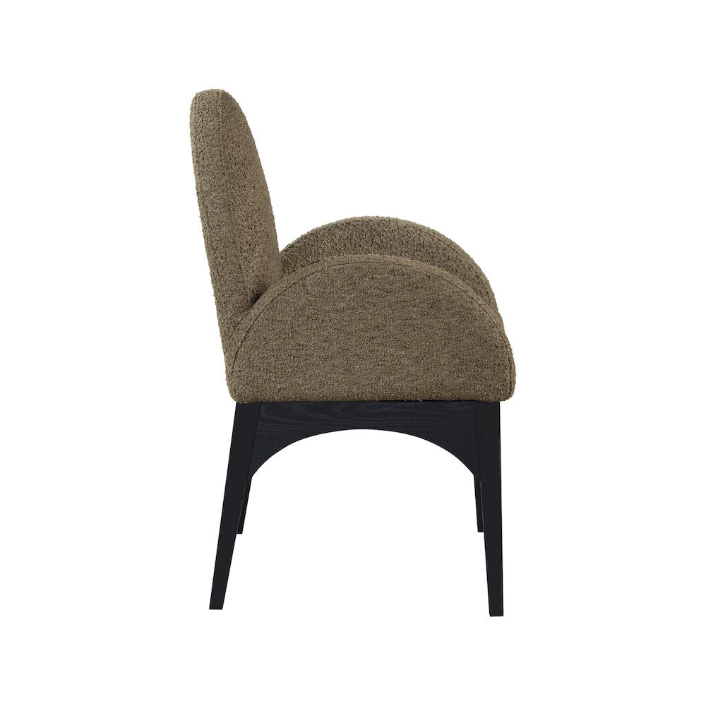 Waldorf Olive Boucle Fabric Dining Chair
