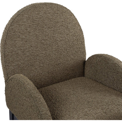 Waldorf Olive Boucle Fabric Dining Chair