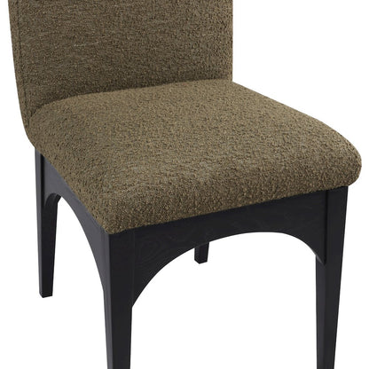 Waldorf Olive Boucle Fabric Dining Chair