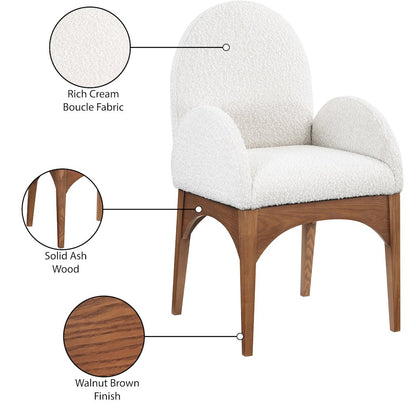 Waldorf Cream Boucle Fabric Dining Chair