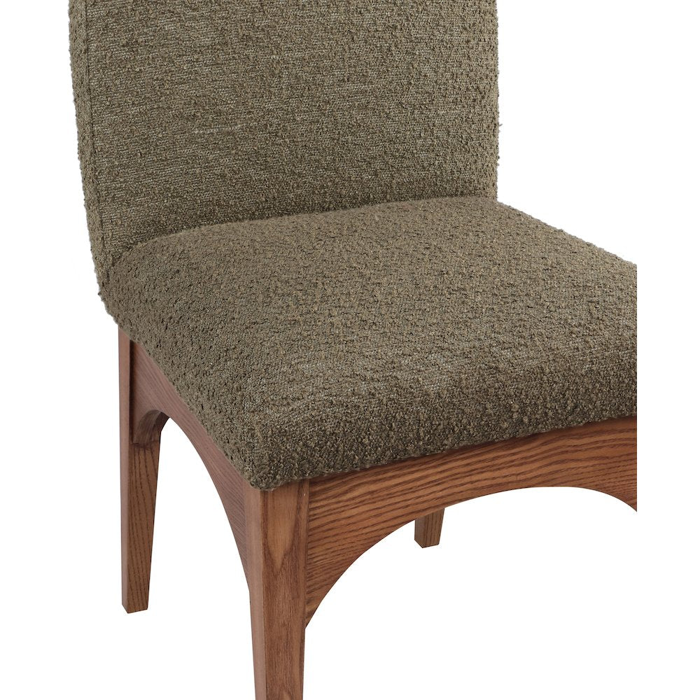 Waldorf Olive Boucle Fabric Dining Chair