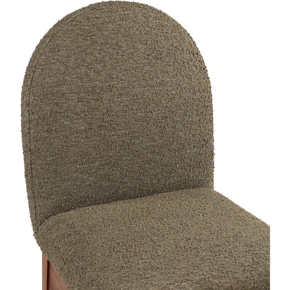 Waldorf Olive Boucle Fabric Dining Chair