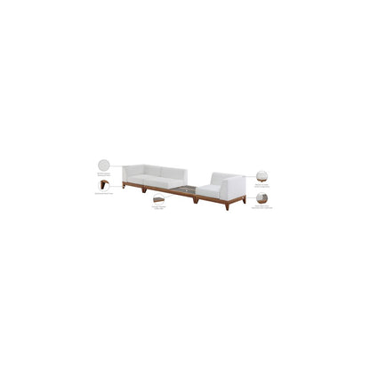 Rio Off White Water Resistant Fabric Outdoor Patio Modular Sofa