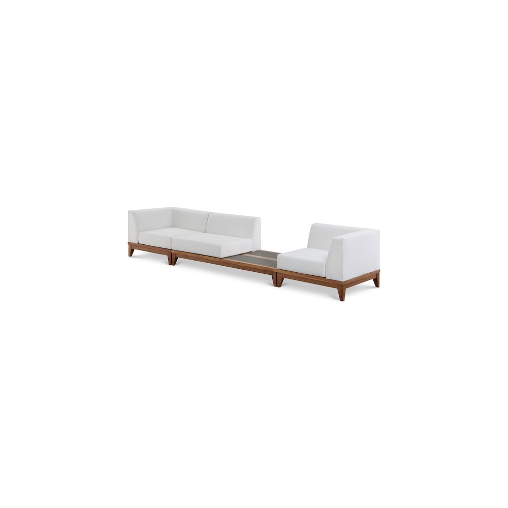 Rio Off White Water Resistant Fabric Outdoor Patio Modular Sofa