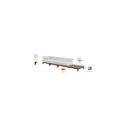 Rio Off White Water Resistant Fabric Outdoor Patio Modular Sofa
