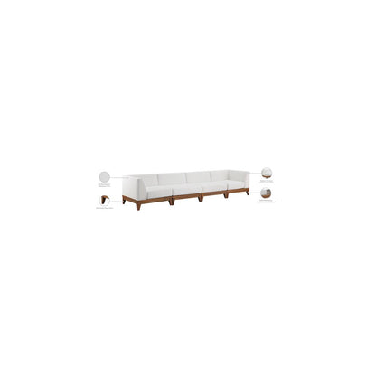 Rio Off White Water Resistant Fabric Outdoor Patio Modular Sofa