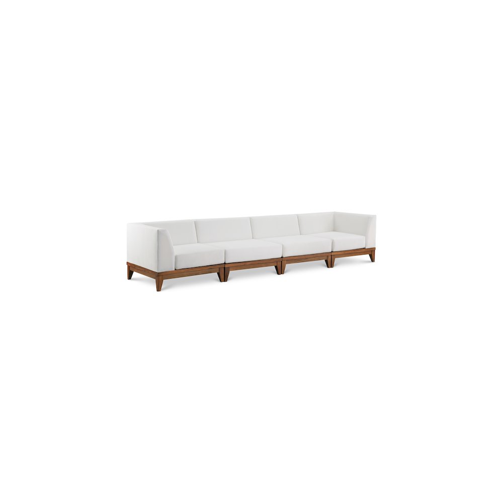 Rio Off White Water Resistant Fabric Outdoor Patio Modular Sofa