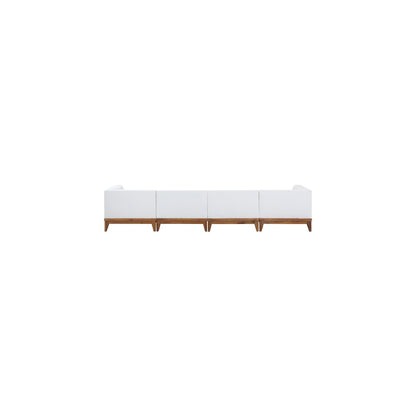 Rio Off White Water Resistant Fabric Outdoor Patio Modular Sofa