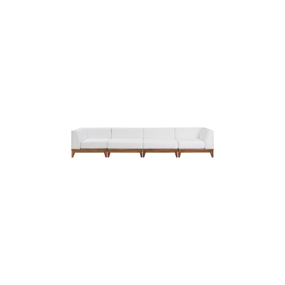 Rio Off White Water Resistant Fabric Outdoor Patio Modular Sofa