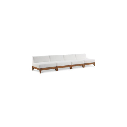 Rio Off White Water Resistant Fabric Outdoor Patio Modular Sofa