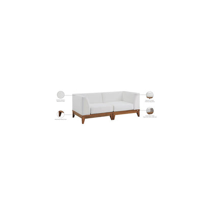 Rio Off White Water Resistant Fabric Outdoor Patio Modular Sofa