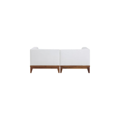 Rio Off White Water Resistant Fabric Outdoor Patio Modular Sofa