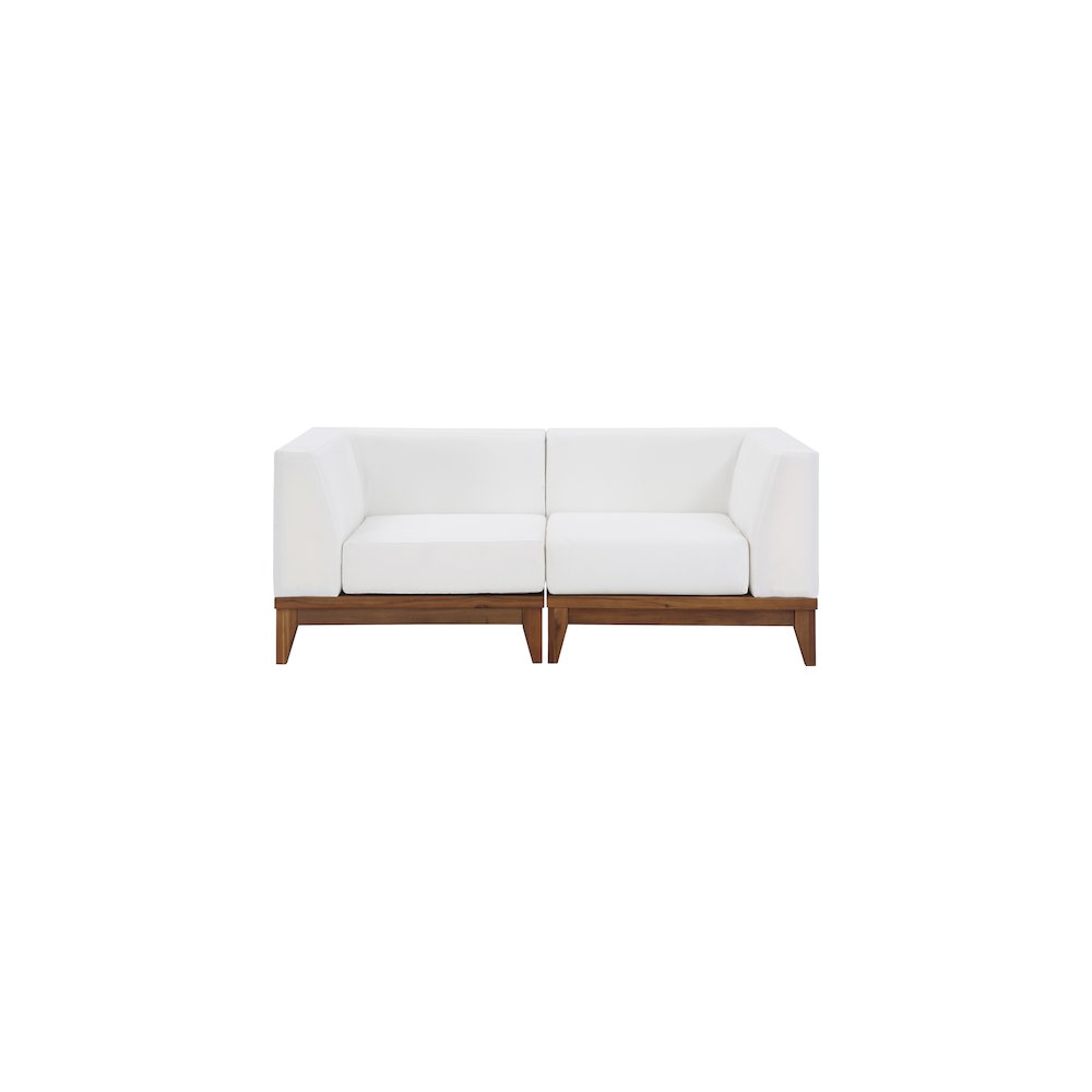 Rio Off White Water Resistant Fabric Outdoor Patio Modular Sofa