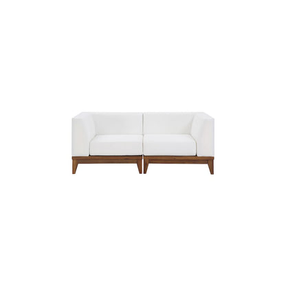 Rio Off White Water Resistant Fabric Outdoor Patio Modular Sofa