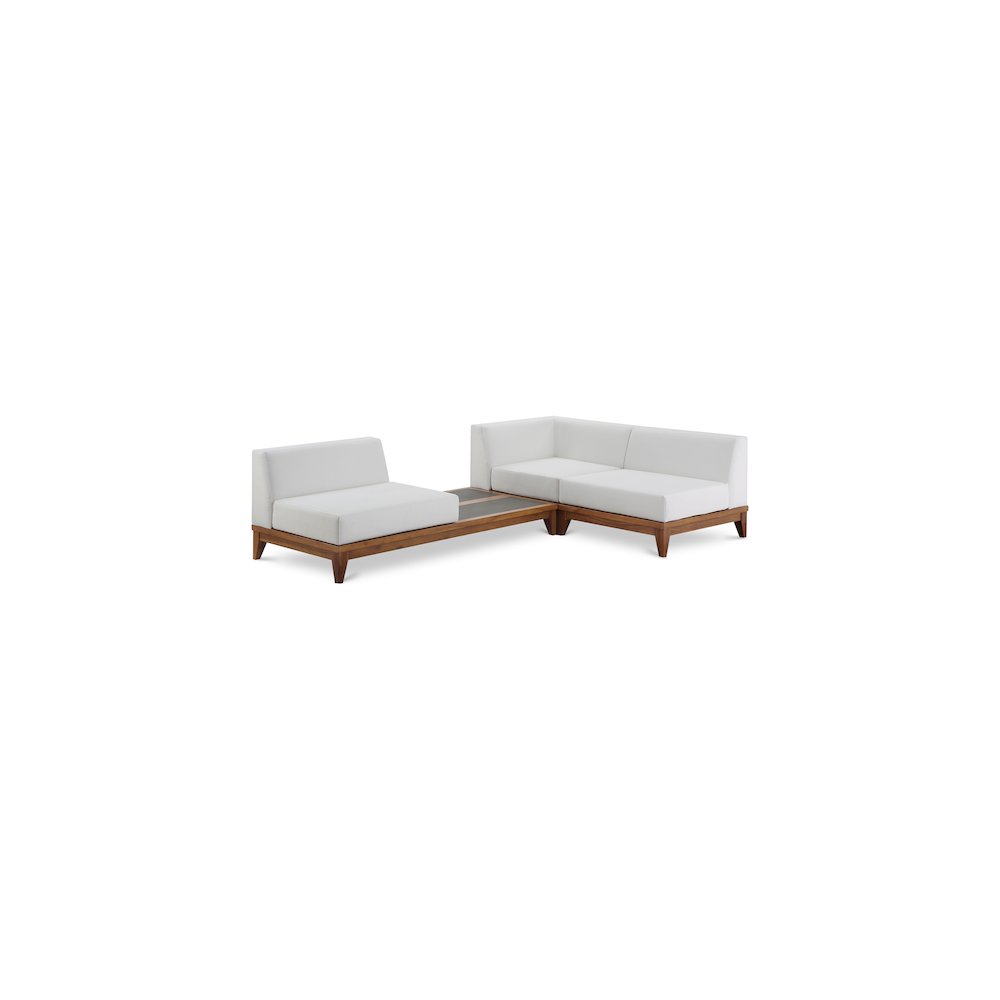 Rio Off White Water Resistant Fabric Outdoor Patio Modular Sectional