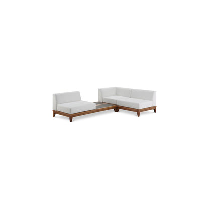 Rio Off White Water Resistant Fabric Outdoor Patio Modular Sectional