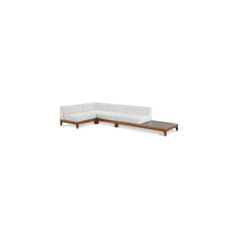 Rio Off White Water Resistant Fabric Outdoor Patio Modular Sectional
