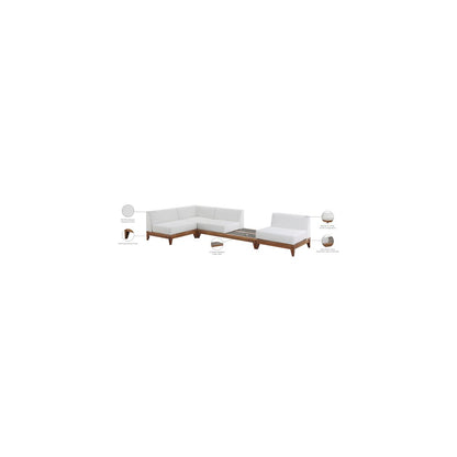 Rio Off White Water Resistant Fabric Outdoor Patio Modular Sectional