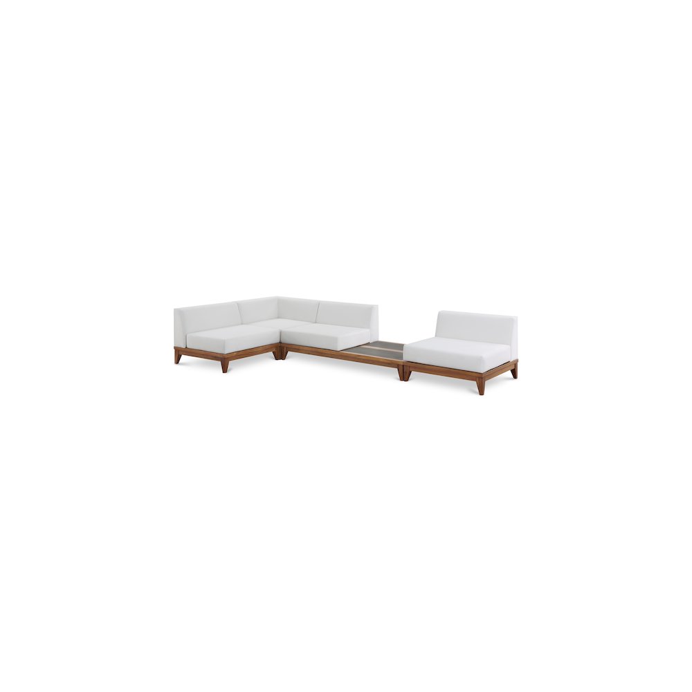 Rio Off White Water Resistant Fabric Outdoor Patio Modular Sectional