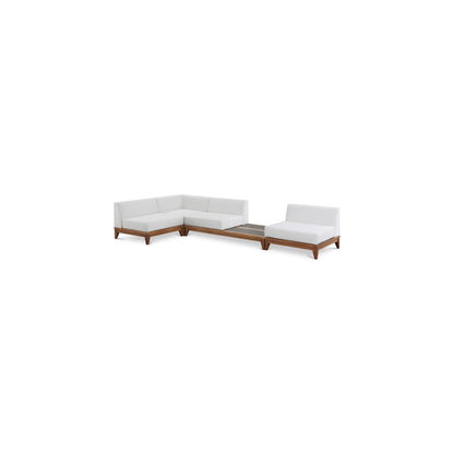 Rio Off White Water Resistant Fabric Outdoor Patio Modular Sectional