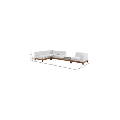 Rio Off White Water Resistant Fabric Outdoor Patio Modular Sectional