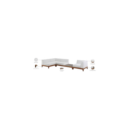 Rio Off White Water Resistant Fabric Outdoor Patio Modular Sectional