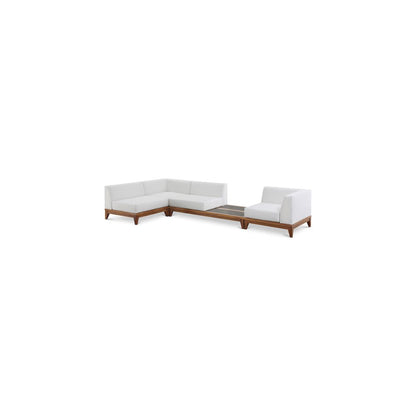 Rio Off White Water Resistant Fabric Outdoor Patio Modular Sectional