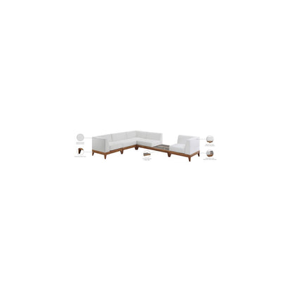 Rio Off White Water Resistant Fabric Outdoor Patio Modular Sectional