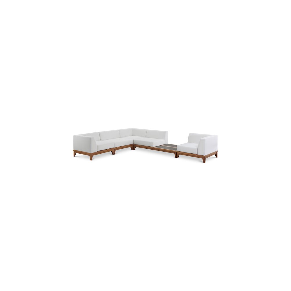 Rio Off White Water Resistant Fabric Outdoor Patio Modular Sectional