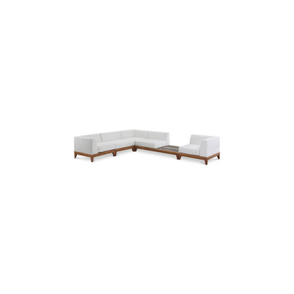 Rio Off White Water Resistant Fabric Outdoor Patio Modular Sectional