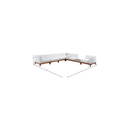 Rio Off White Water Resistant Fabric Outdoor Patio Modular Sectional