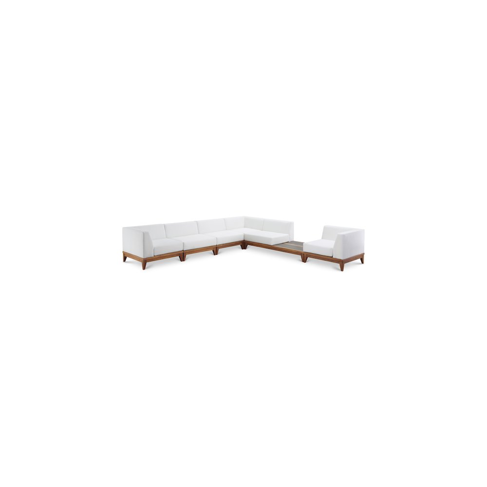 Rio Off White Water Resistant Fabric Outdoor Patio Modular Sectional