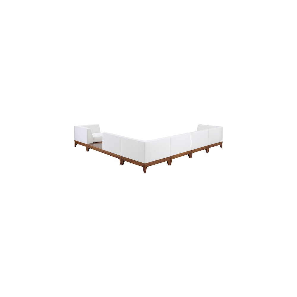 Rio Off White Water Resistant Fabric Outdoor Patio Modular Sectional