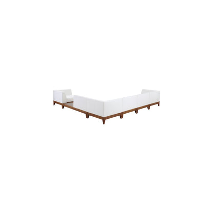 Rio Off White Water Resistant Fabric Outdoor Patio Modular Sectional