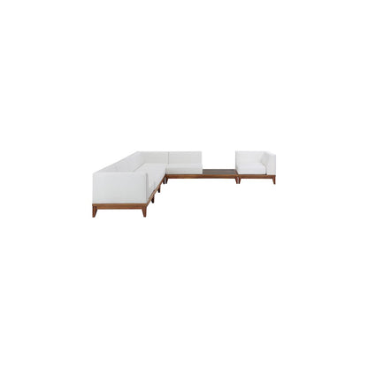 Rio Off White Water Resistant Fabric Outdoor Patio Modular Sectional