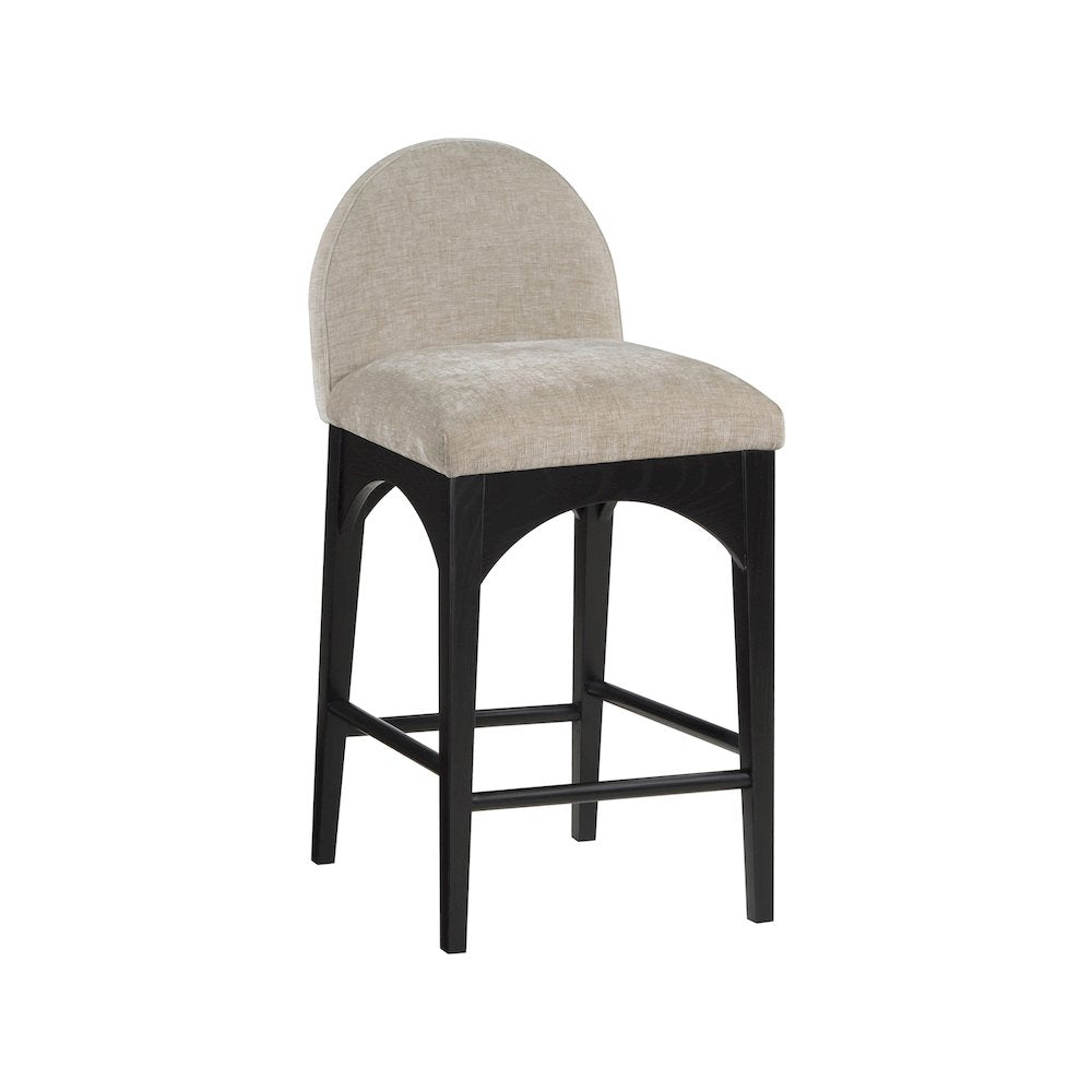 Waldorf Beige Chenille Fabric Stool