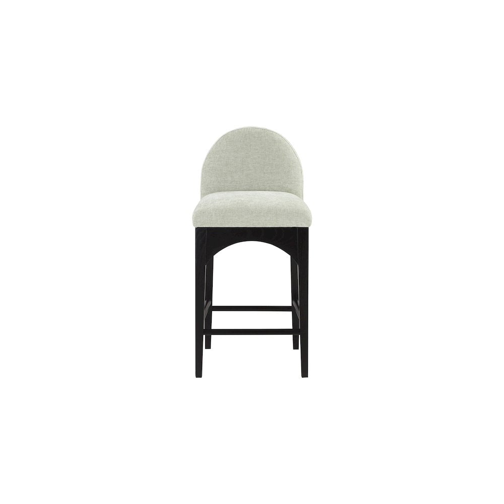 Waldorf Mint Chenille Fabric Stool