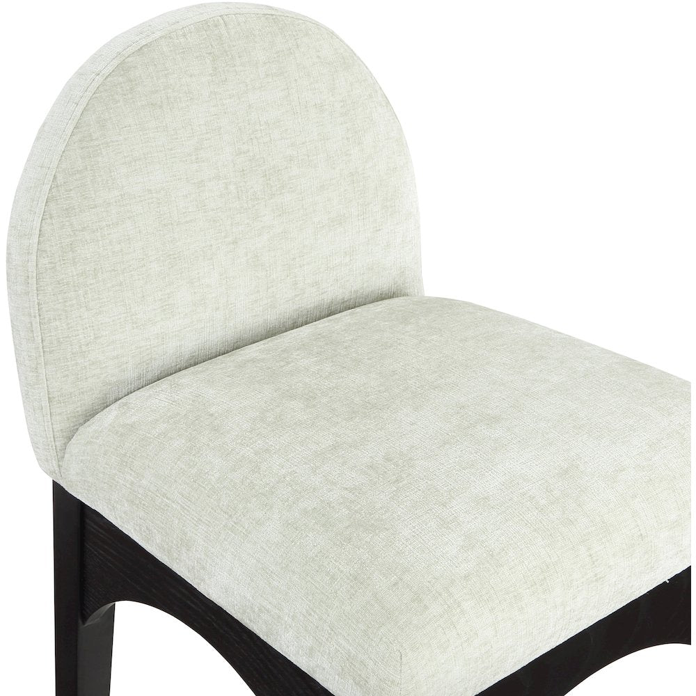 Waldorf Mint Chenille Fabric Stool