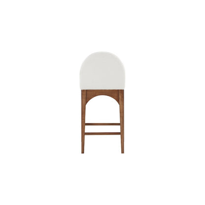 Waldorf Cream Chenille Fabric Stool