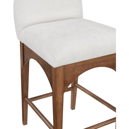 Waldorf Cream Chenille Fabric Stool