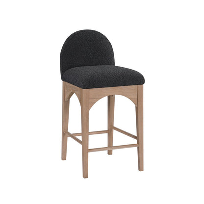 Waldorf Black Boucle Fabric Stool