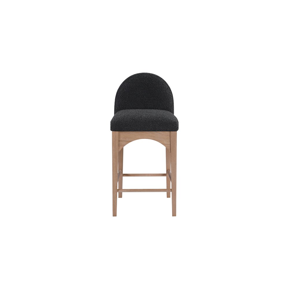 Waldorf Black Boucle Fabric Stool